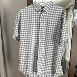Sonoma Men's Black and White Checkered Polo Shirt